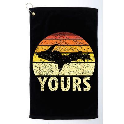 Retro Upper Peninsula UP Yours Yooper Pride Michigan Roots Golf Towel