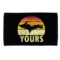 Retro Upper Peninsula UP Yours Yooper Pride Michigan Roots Microfiber Hand Towel