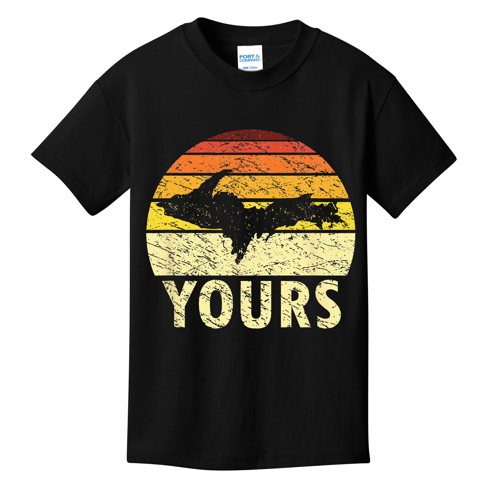 Retro Upper Peninsula UP Yours Yooper Pride Michigan Roots Kids T-Shirt