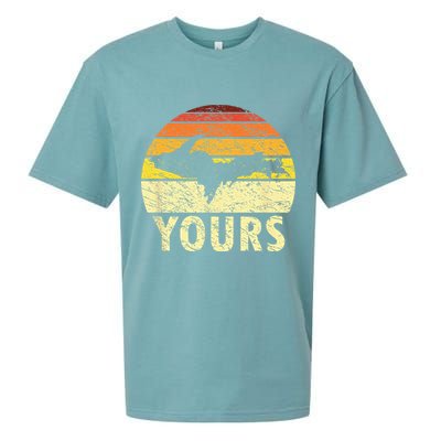 Retro Upper Peninsula UP Yours Yooper Pride Michigan Roots Sueded Cloud Jersey T-Shirt