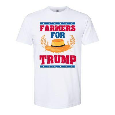 Republican Usa Pride Patriot Farmers For Trump Gift Softstyle® CVC T-Shirt