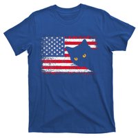 Retro USA Patriotic American Flag US Cat T-Shirt