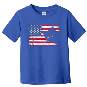 Retro USA Patriotic American Flag US Cat Toddler T-Shirt