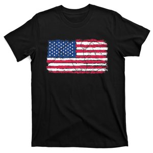 Retro Usa Patriotic American Flag American Flag 4th Of July T-Shirt