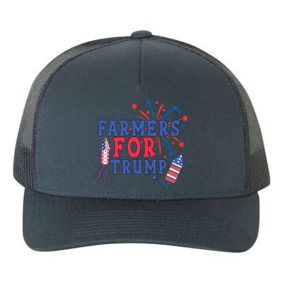 Republican Usa Pride Patriot Farmers For Trump Funny Gift Yupoong Adult 5-Panel Trucker Hat