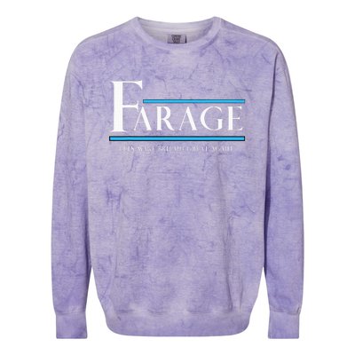 Reform Uk Party Nigel Farage Election Support Colorblast Crewneck Sweatshirt