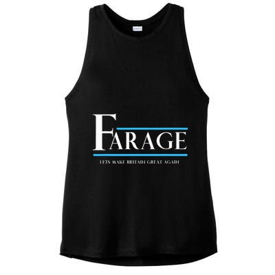 Reform Uk Party Nigel Farage Election Support Ladies PosiCharge Tri-Blend Wicking Tank