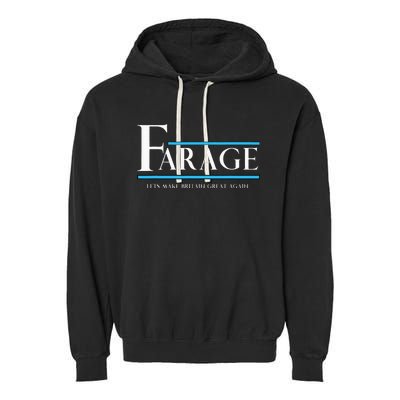 Reform Uk Party Nigel Farage Election Support Garment-Dyed Fleece Hoodie