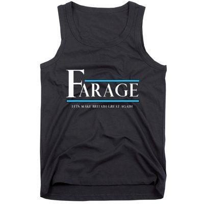 Reform Uk Party Nigel Farage Election Support Tank Top