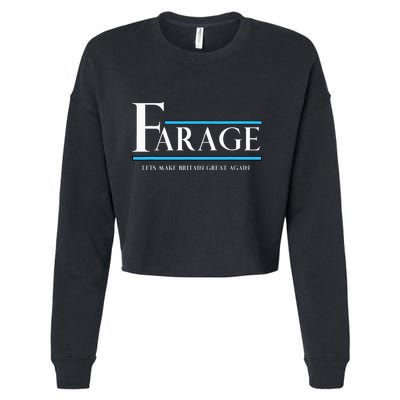 Reform Uk Party Nigel Farage Election Support Cropped Pullover Crew