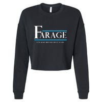 Reform Uk Party Nigel Farage Election Support Cropped Pullover Crew