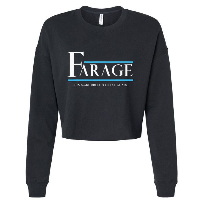 Reform Uk Party Nigel Farage Election Support Cropped Pullover Crew