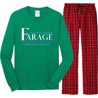 Reform Uk Party Nigel Farage Election Support Long Sleeve Pajama Set