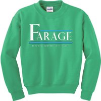 Reform Uk Party Nigel Farage Election Support Kids Sweatshirt