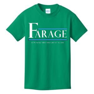 Reform Uk Party Nigel Farage Election Support Kids T-Shirt