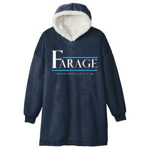 Reform Uk Party Nigel Farage Election Support Hooded Wearable Blanket