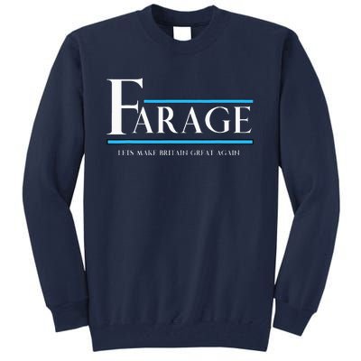 Reform Uk Party Nigel Farage Election Support Tall Sweatshirt