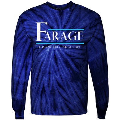 Reform Uk Party Nigel Farage Election Support Tie-Dye Long Sleeve Shirt