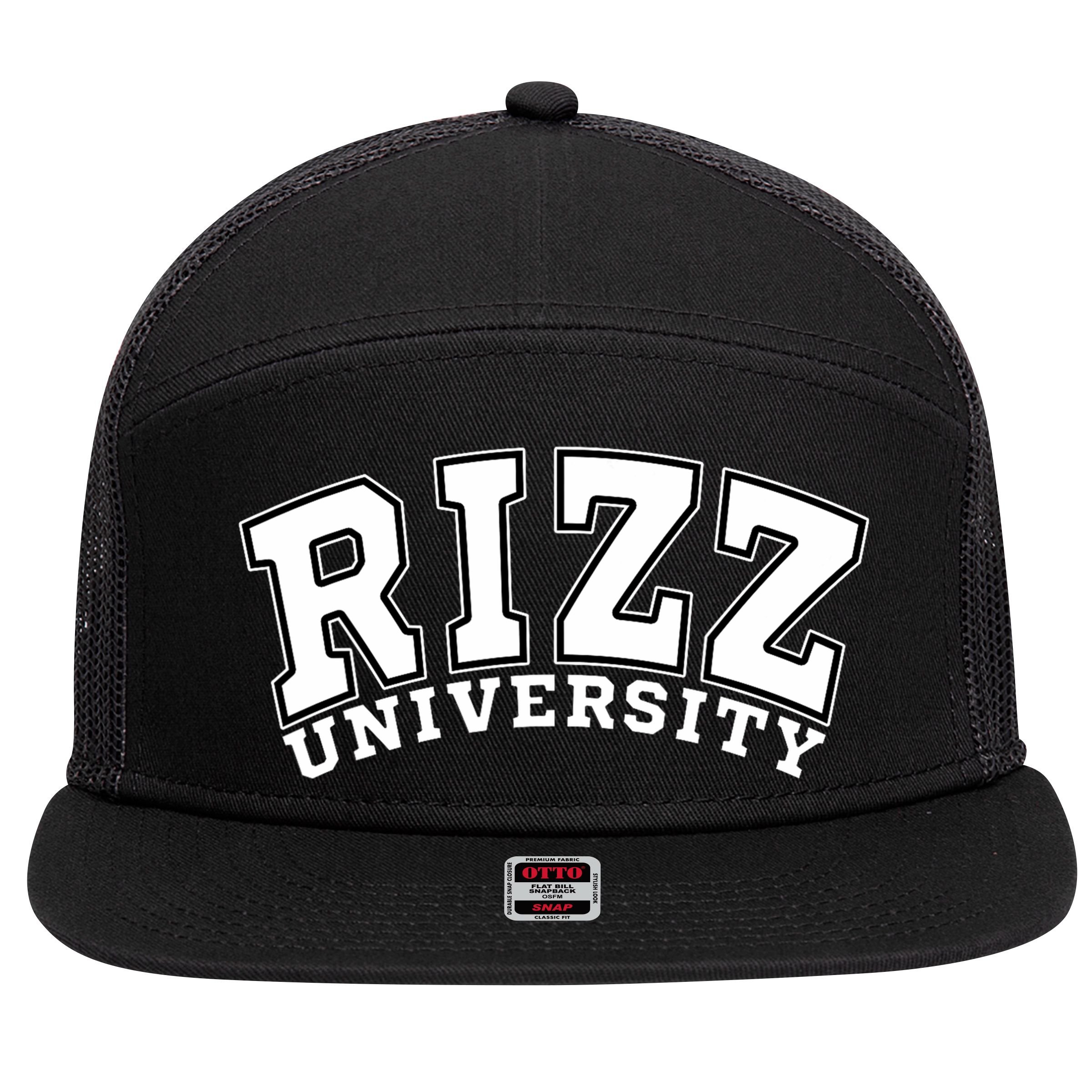 Rizz University 7 Panel Mesh Trucker Snapback Hat