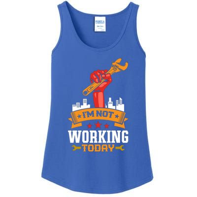 Retro Union Strong Not Working Today Labor Great Gift Ladies Essential Tank