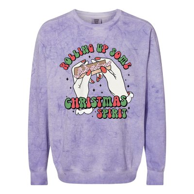 Rolling Up Some Christmas Spirit Colorblast Crewneck Sweatshirt