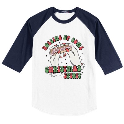 Rolling Up Some Christmas Spirit Baseball Sleeve Shirt