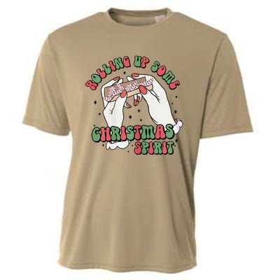 Rolling Up Some Christmas Spirit Cooling Performance Crew T-Shirt