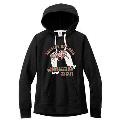 Rolling Up Some Christmas Spirit Women's Fleece Hoodie