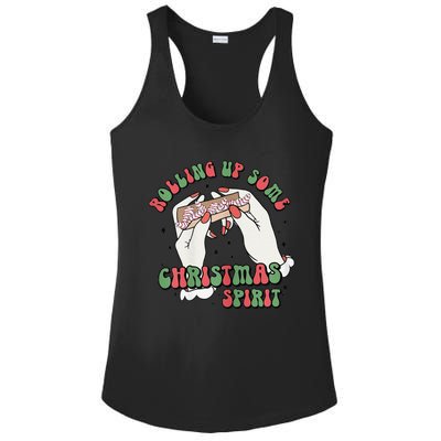 Rolling Up Some Christmas Spirit Ladies PosiCharge Competitor Racerback Tank