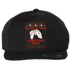 Rolling Up Some Christmas Spirit Tree Cakes Ugly Cute Gift Wool Snapback Cap