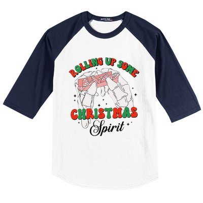 Rolling Up Some Christmas Spirit Xmas Tree Cakes 2022 Outfit  Baseball Sleeve Shirt