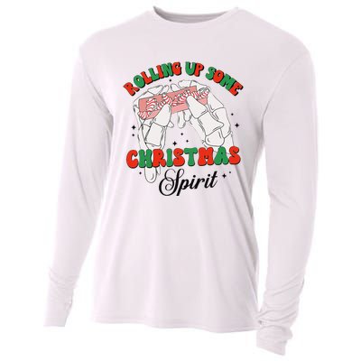 Rolling Up Some Christmas Spirit Xmas Tree Cakes 2022 Outfit  Cooling Performance Long Sleeve Crew