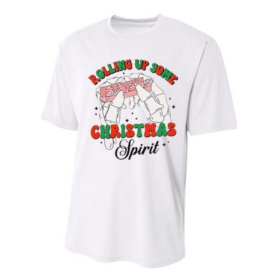 Rolling Up Some Christmas Spirit Xmas Tree Cakes 2022 Outfit  Performance Sprint T-Shirt