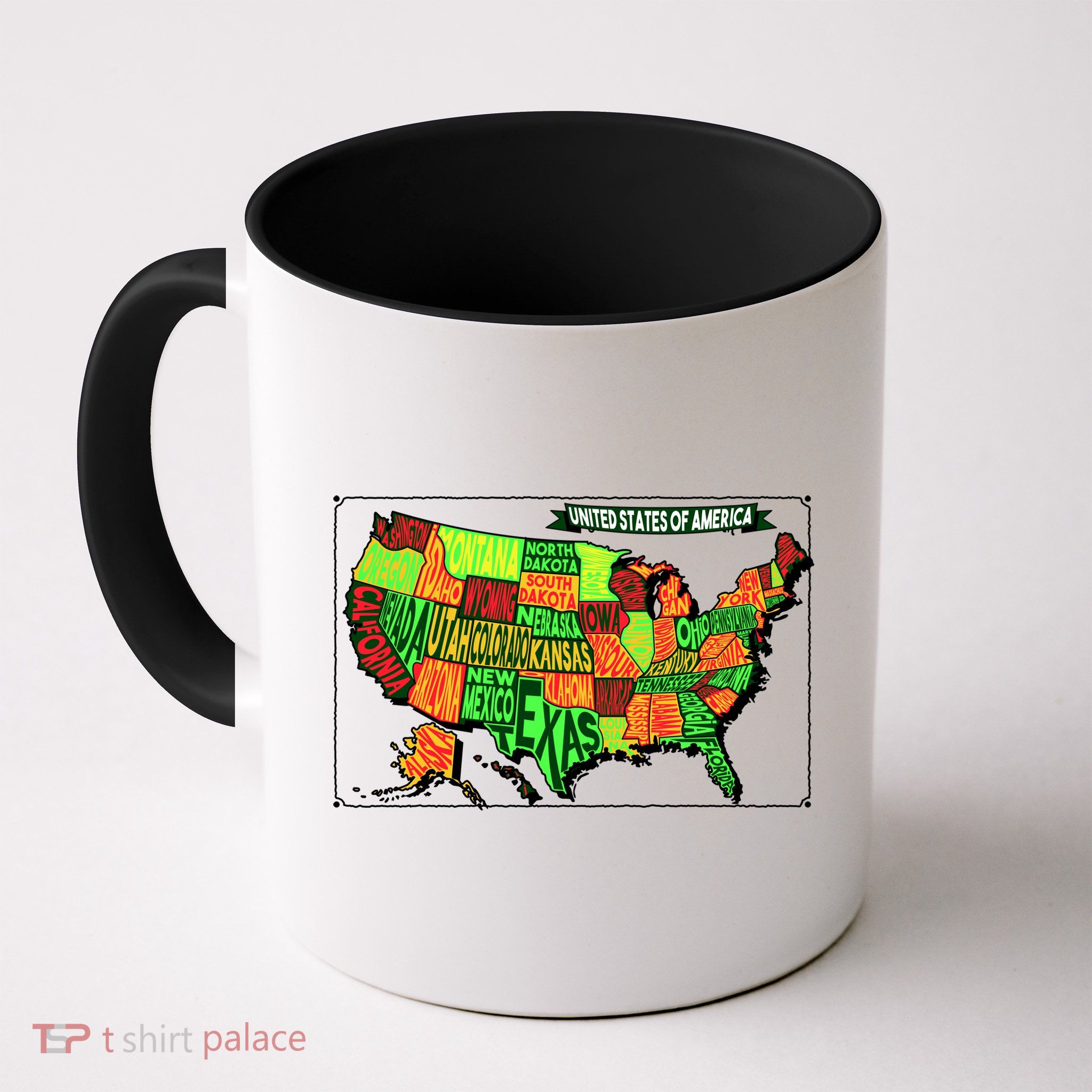 Retro United States Of America Map Coffee Mug