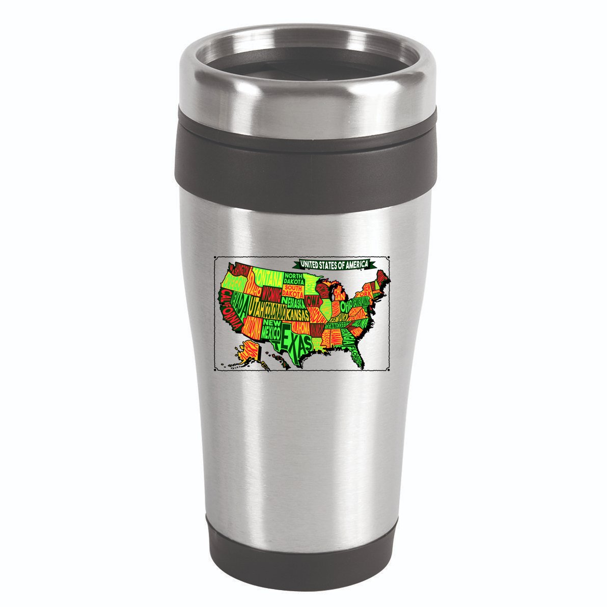 Retro United States Of America Map 16oz Travel Tumbler