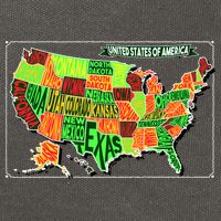 Retro United States Of America Map Cotton Canvas Backpack