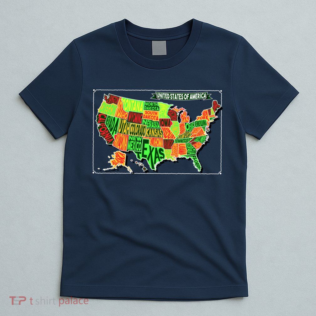 Retro United States Of America Map T-Shirt