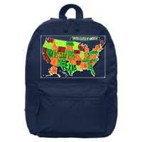 Retro United States Of America Map 16 in Basic Backpack