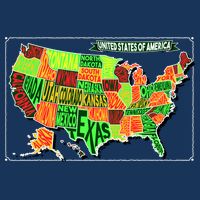 Retro United States Of America Map Baby Bodysuit
