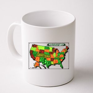 Retro United States Of America Map Coffee Mug