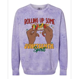 Rolling Up Some Juneteenth Spirit Colorblast Crewneck Sweatshirt