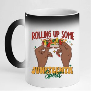 Rolling Up Some Juneteenth Spirit 11oz Black Color Changing Mug