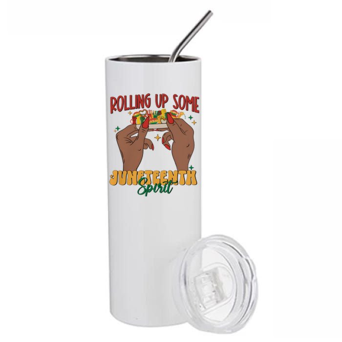 Rolling Up Some Juneteenth Spirit Stainless Steel Tumbler