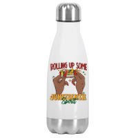 Rolling Up Some Juneteenth Spirit Stainless Steel Insulated Water Bottle