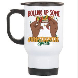 Rolling Up Some Juneteenth Spirit Stainless Steel Travel Mug