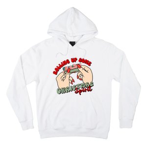 Rolling Up Some Christmas Spirit Funny Smoker Xmas Weed Hoodie