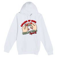 Rolling Up Some Christmas Spirit Funny Smoker Xmas Weed Premium Pullover Hoodie