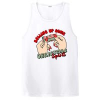 Rolling Up Some Christmas Spirit Funny Smoker Xmas Weed PosiCharge Competitor Tank