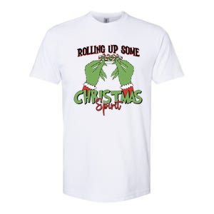 Rolling Up Some Christmas Spirit Christmas Vibes Softstyle® CVC T-Shirt