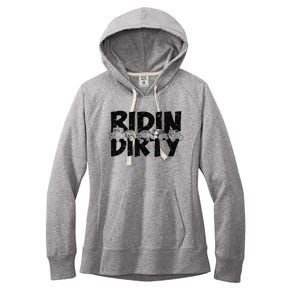 Retro UTV SXS Rider Riding Dirty ATV Offroad Riding SXS Life Women's Fleece Hoodie